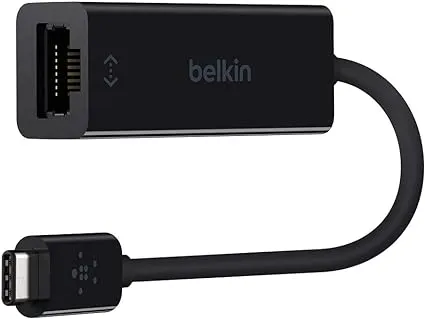 Belkin B2B145-BLK USB C to Gigabit Ethernet Adapter