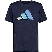 adidas Boys' Moisture-wicking Athletic T-shirt Bos Ghost Logo Short Sleeve