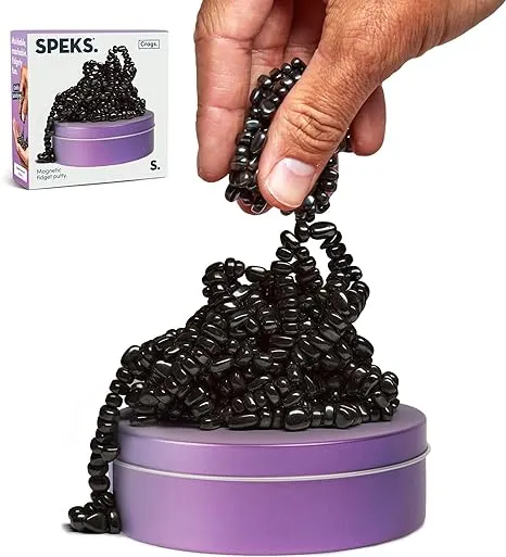 Speks Crags Ferrite Putty, Over 500 Ferrite Stones in a Matte Metal Tin, Seriously Satisfying Fidget Toys for Adults and Desk Toys for Office - Vitality, 300g