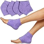 ZenToes - Calcetines hidratantes para talón, 2 pares de calcetines de spa con forro de gel, para curar y tratar talones secos y agrietados mientras