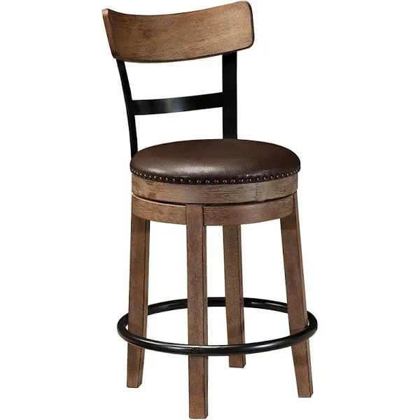 Ashley Signature Design Pinnadel Swivel Barstool, Brown