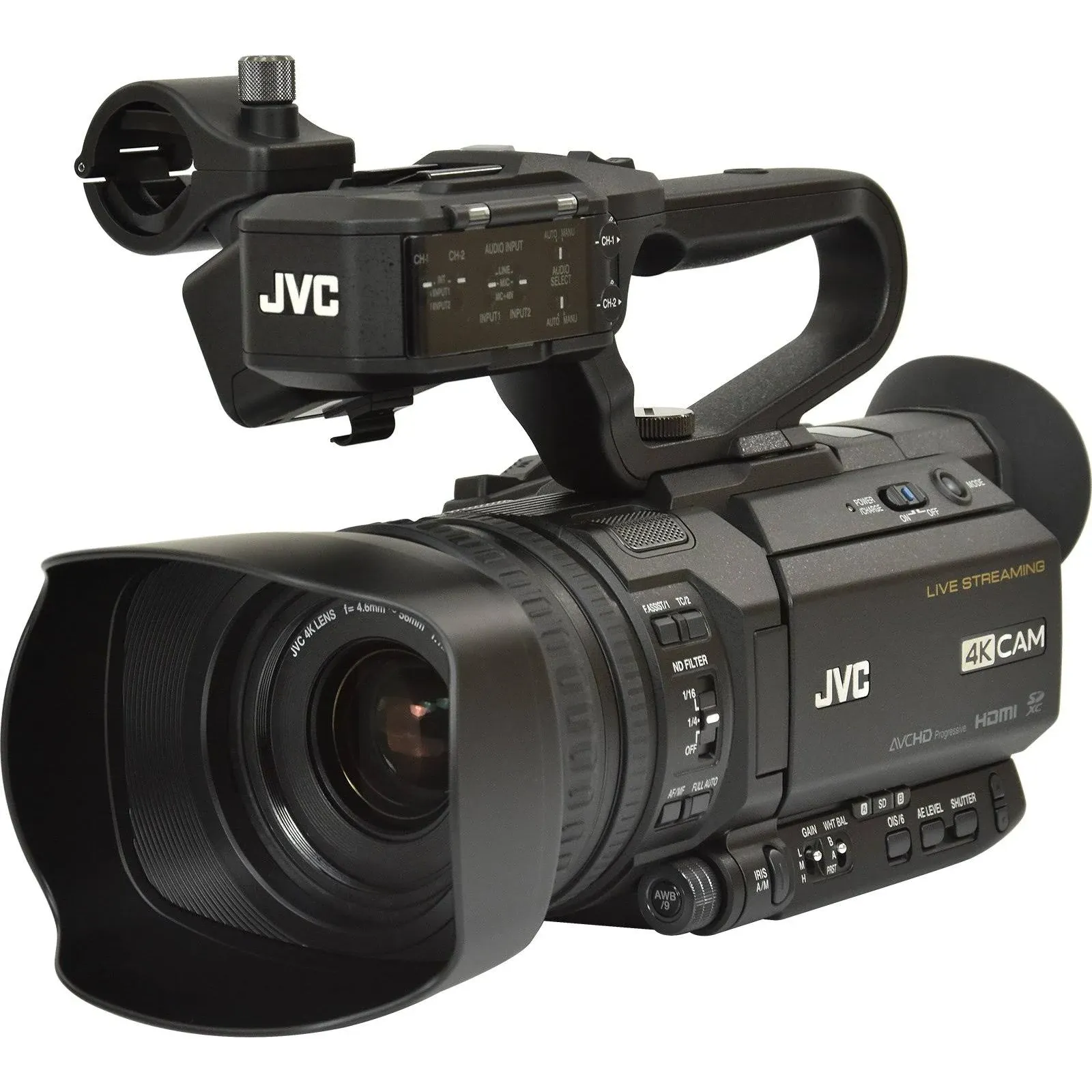 JVC GY-HM250U Camcorder, 3.5&#034;, Black