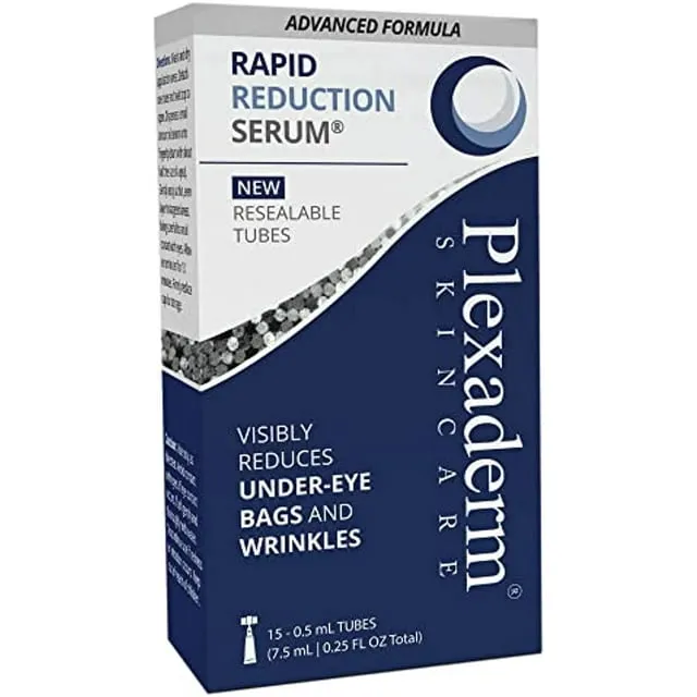 Plexaderm Rapid Reduction Eye Serum - Advanced Formula Anti Aging Visibly Reduces Under-Eye Bags, Wrinkles, Dark Circles, Fine Lines & Crow's Feet Instantly Instant Wrinkle Remover for Face