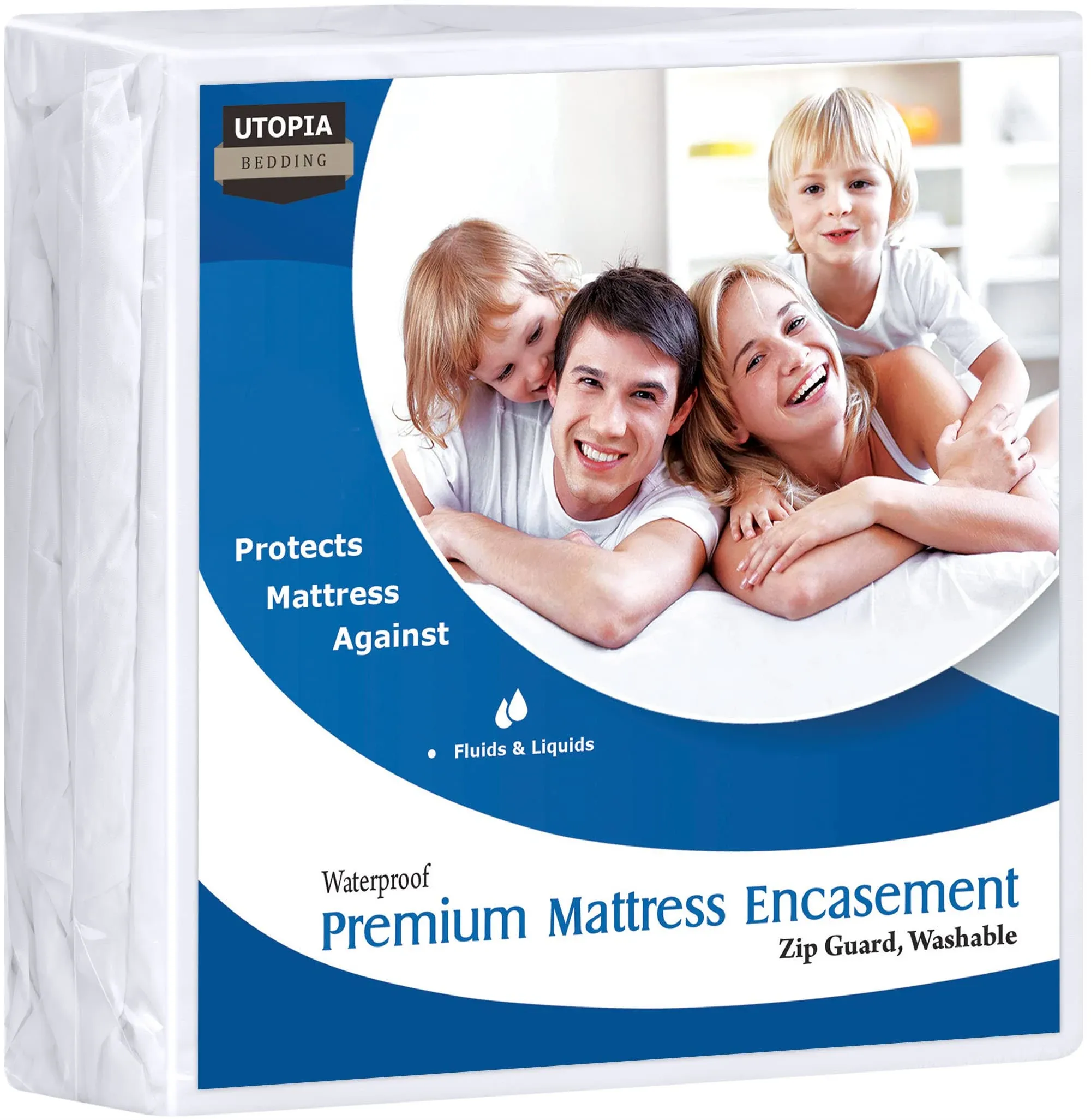 Utopia Bedding Premium Zippered Mattress Encasement Waterproof And Bed Bug Proof Mattress Protector