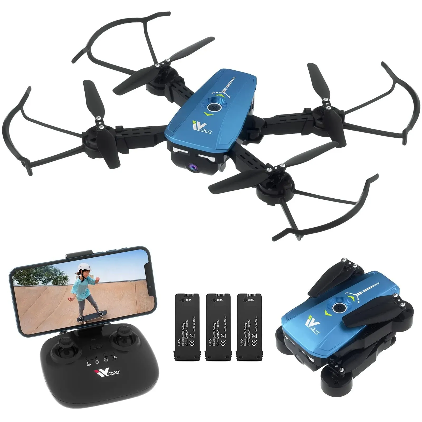 Drone with Camera for Adults/Kids/Be<wbr/>ginners, ATTOP 1080P FPV Sky Blue 