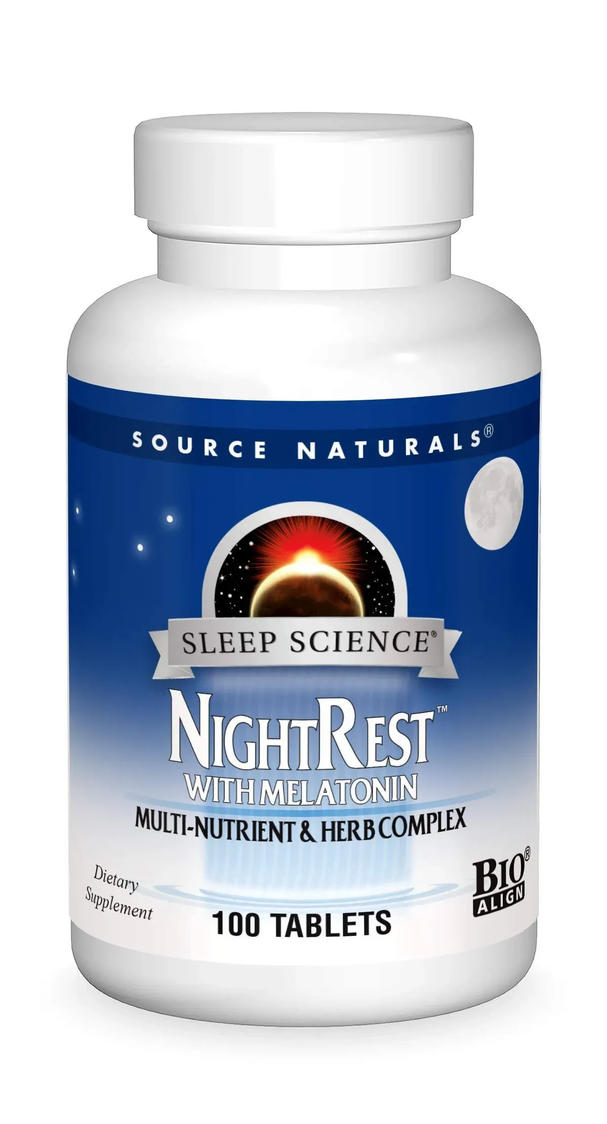 Source Naturals Sleep Science NightRest with Melatonin, Multi-Nutrient & Herb Complex - 200 Tablets