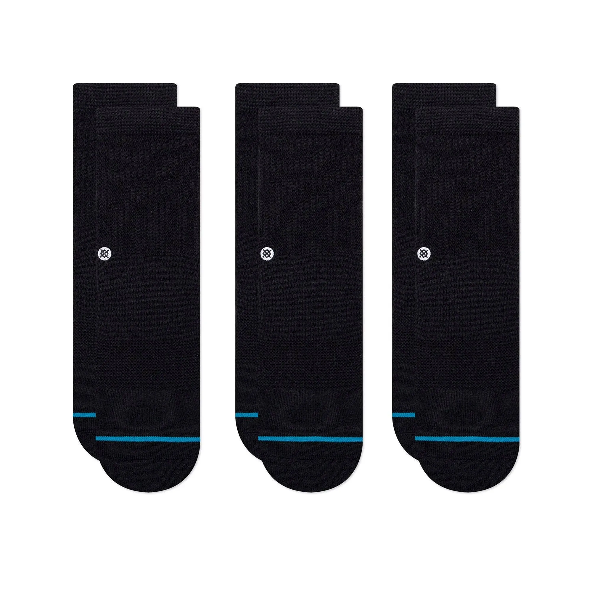 Stance Icon Kids Black Crew Socks 3 Pack K556A20ICO-BLK