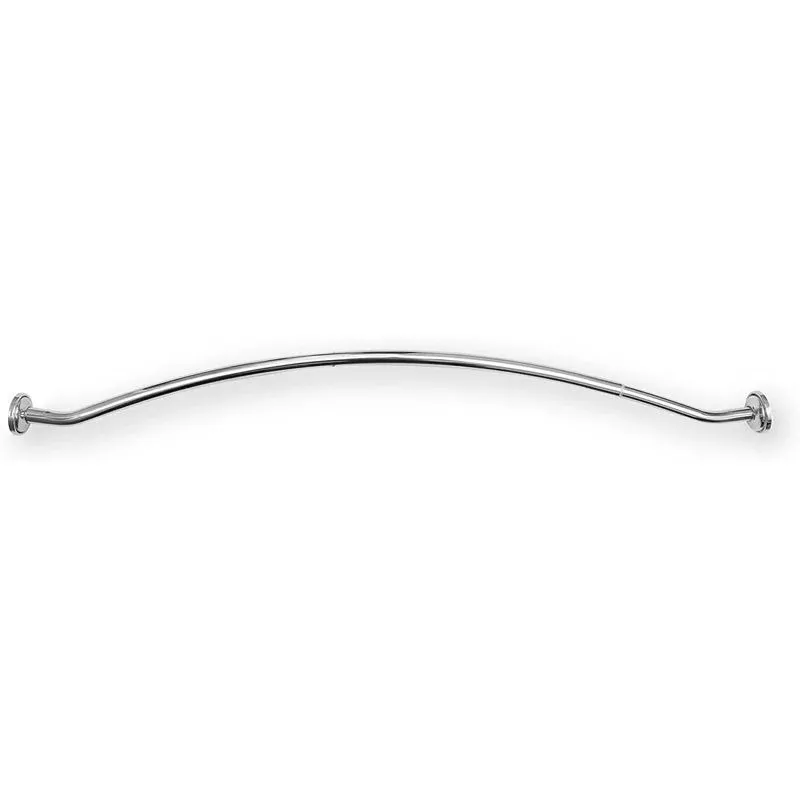 BINO Expandable Curved Shower Curtain Rod, Polished Chrome - 48&#034; to 72&#034; - Adj...