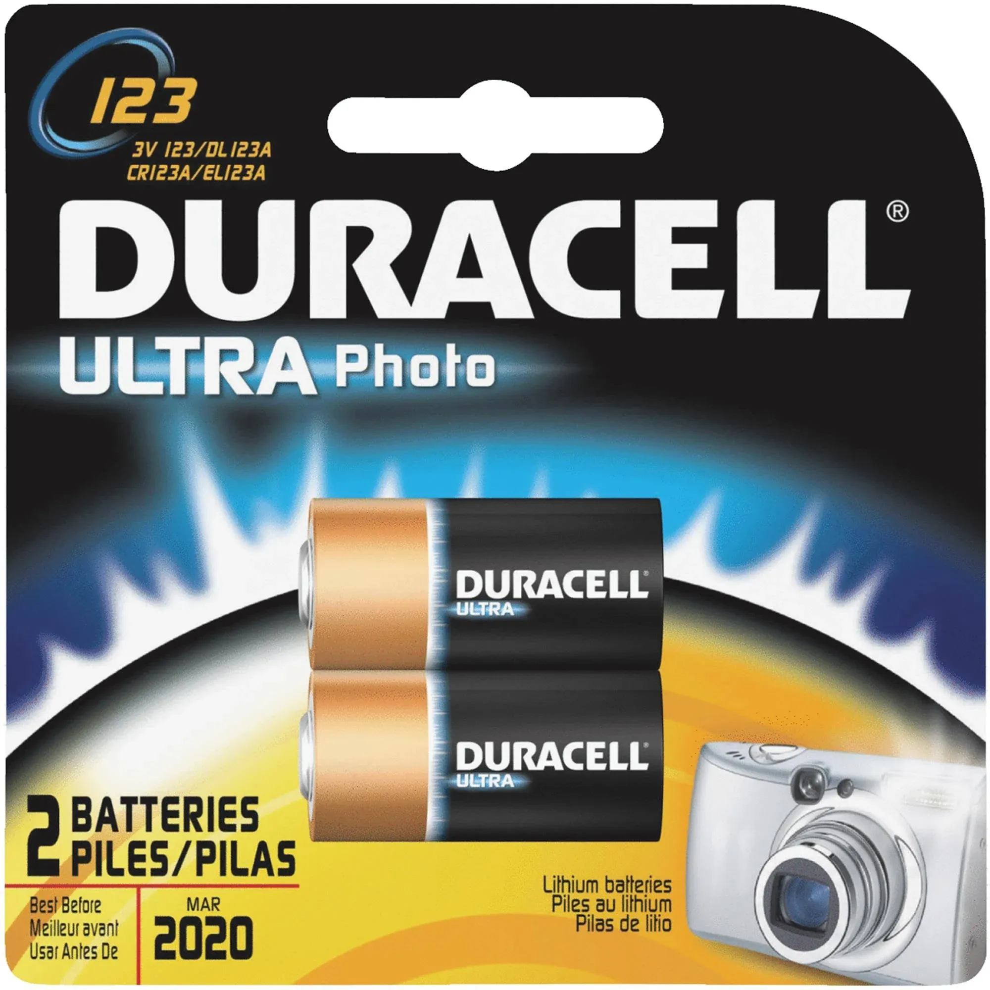 Duracell 123 Ultra Lithium Battery (2-Pack)