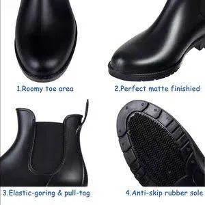 Asgard Women&#x27;s Ankle Rain Boots Waterproof Chelsea