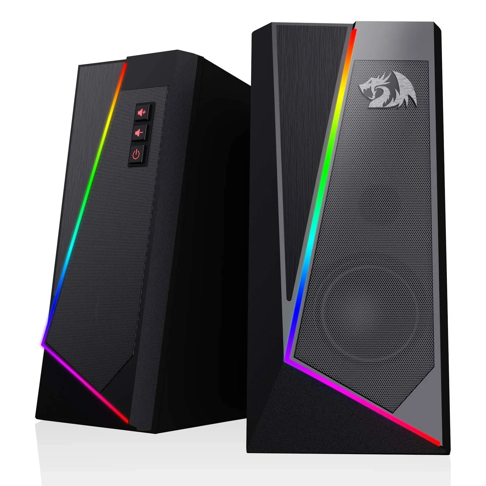 Redragon GS520 RGB Desktop Speakers, 2.0 Channel PC Computer Stereo Speaker with