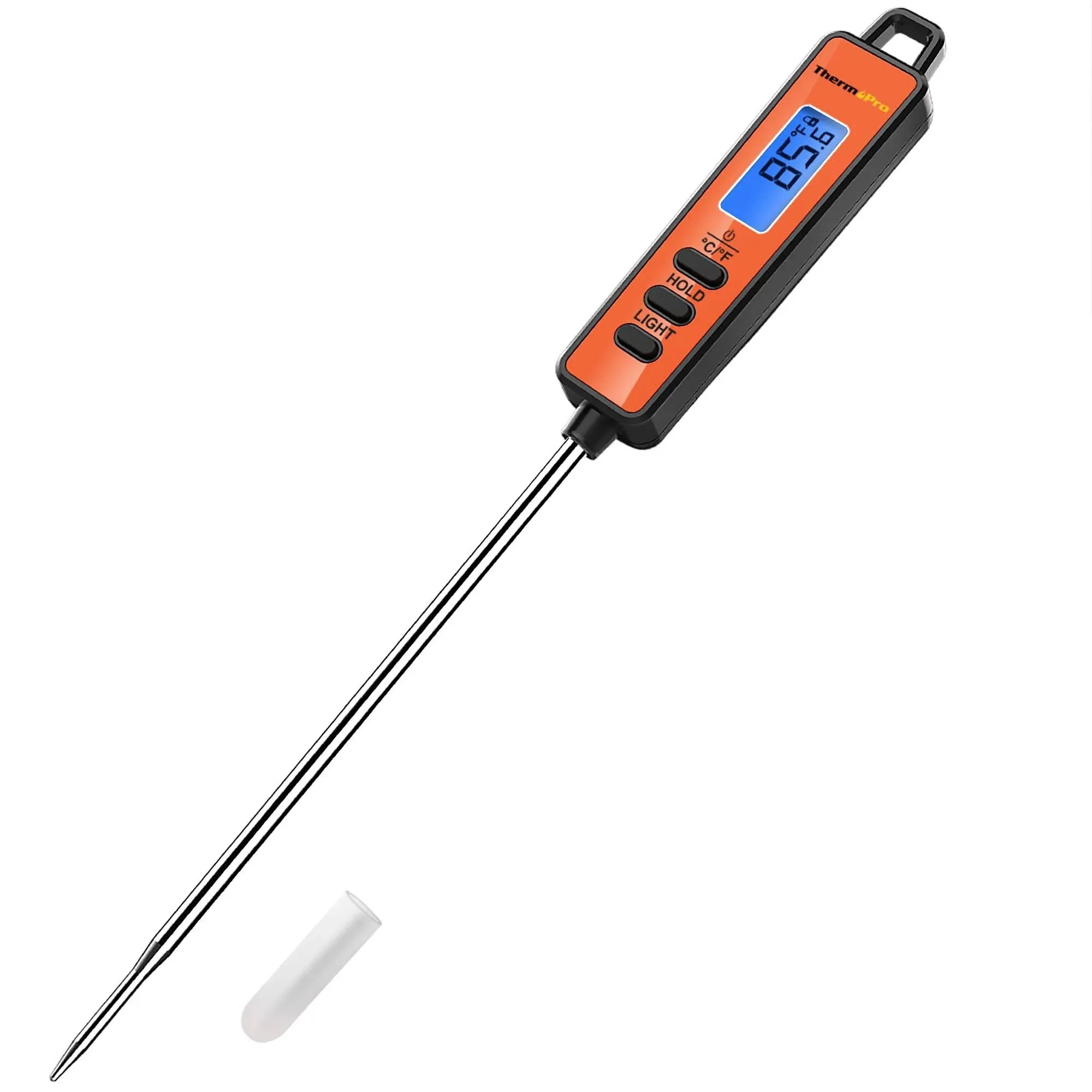 ThermoPro TP01S Digital Instant-Read Meat Cooking Thermometer in Orange/Black