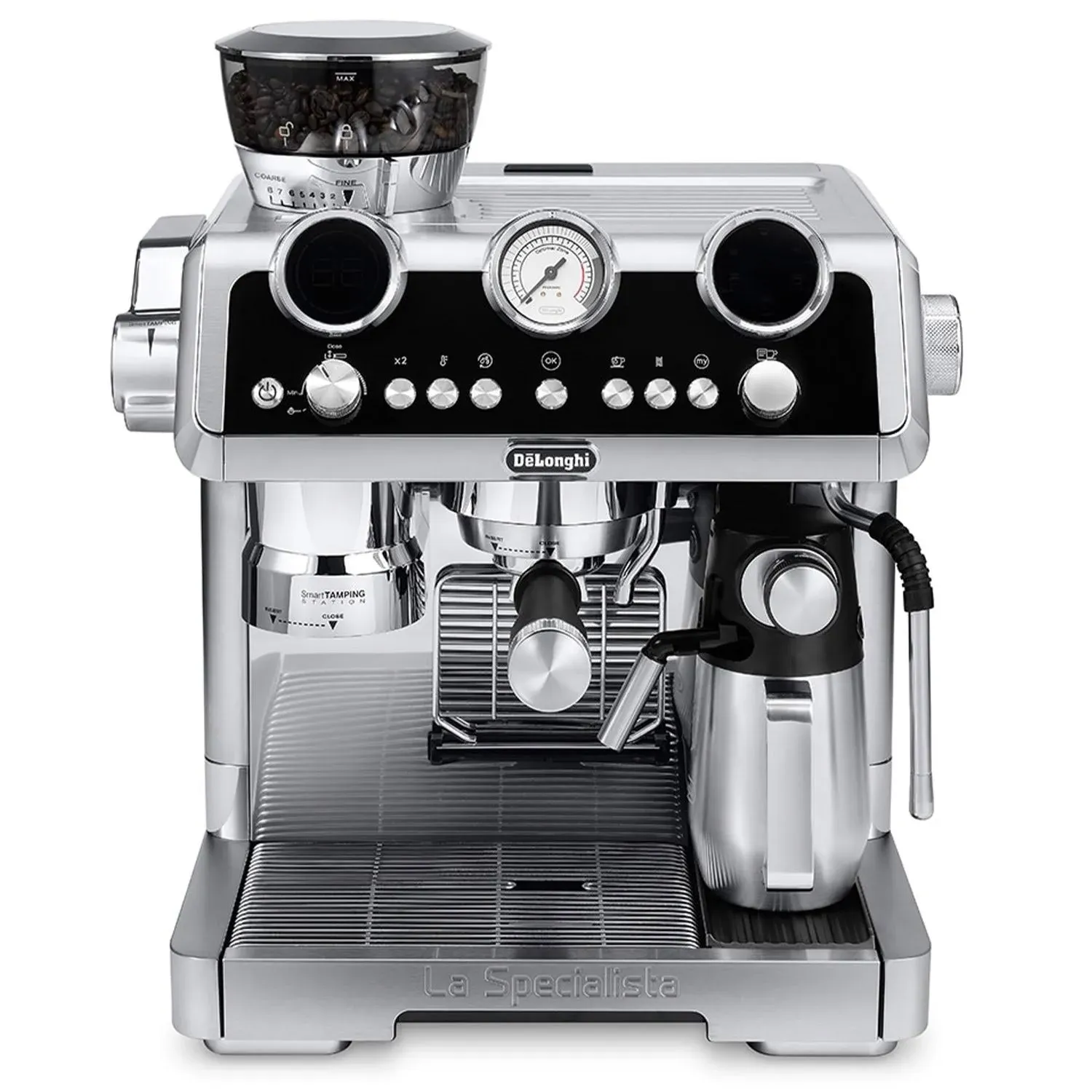 De'Longhi EC9665M La Specialista Maestro Espresso Machine, Stainless Steel, Silver,Black