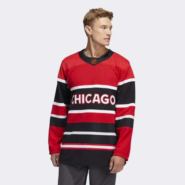 Men's Adidas Red Chicago Blackhawks Reverse Retro 2.0 Authentic Blank Jersey