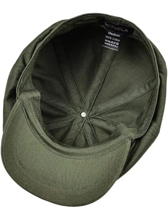 BOTVELA Men's Newsboy Flat Cap 100% Cotton Gatsby Ivy Golf Cabbie Hat