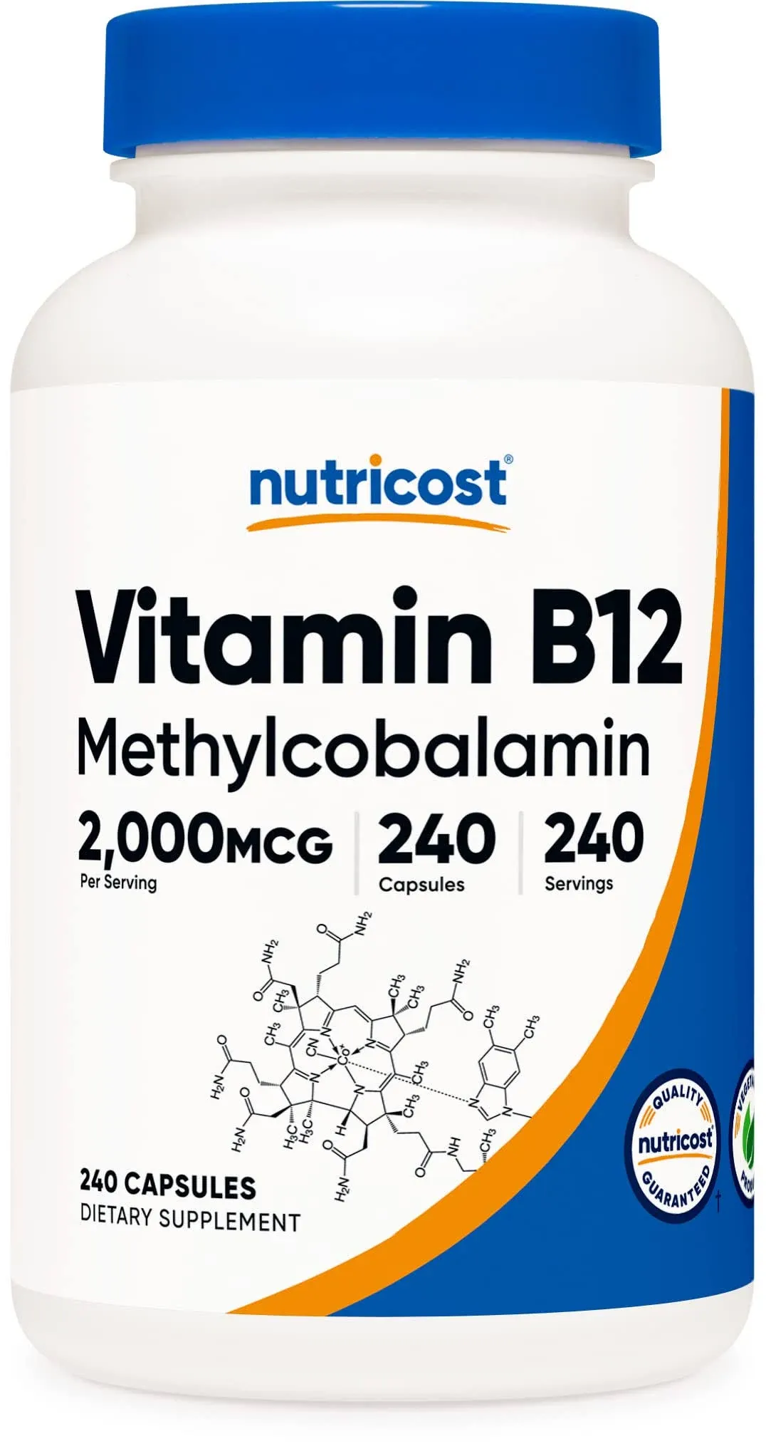 Nutricost Vitamin B12 (Methylcobalamin) 1000mcg, 240 Capsules - Vegetarian, Non-GMO & Gluten Free B12 Supplement