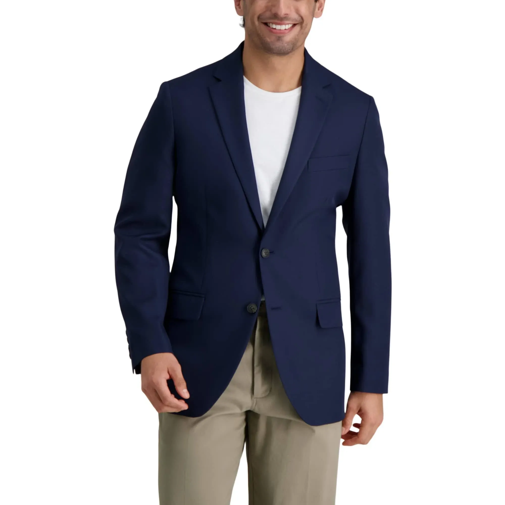 Haggar Men's The Active Series Classic Fit Gabardine Blazer