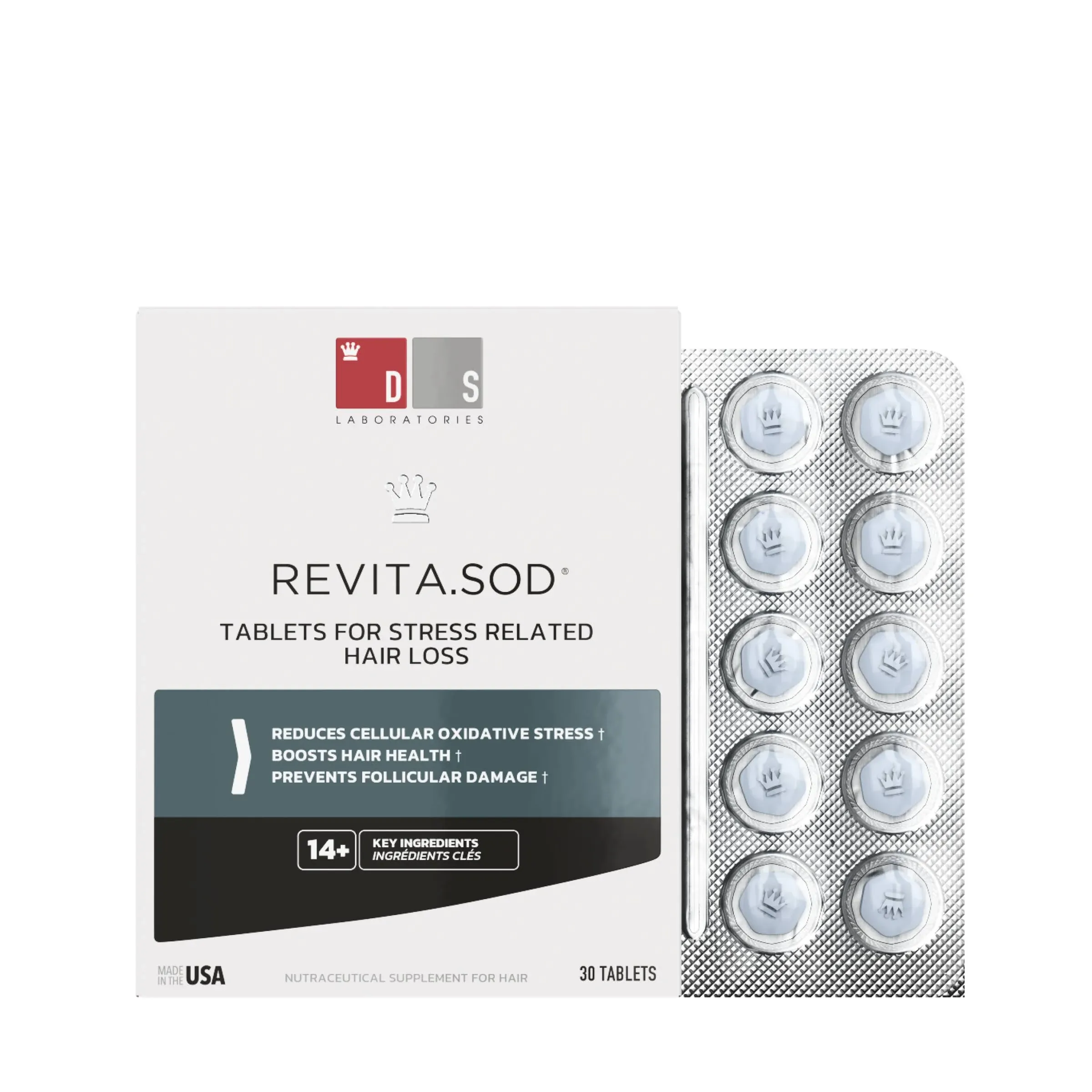 DS Laboratories Revita.SOD - Tablets for Stress Related Hair Loss 30 ct