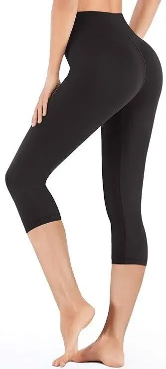 IUGA High Waisted Leggings for Women Workout Leggings Inner Pocket Black Small