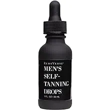 Men’s Self-Tanning Drops by RemeVerse: Sunless Tanner Formulated for Men to Achieve Natural-Looking Color & Even Skin Tone, 1 FL OZ.