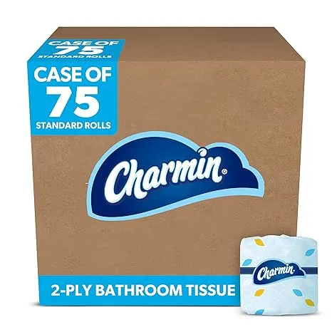 Charmin For Commercial Use Toilet Paper, Individually Wrapped, 2-Ply Standard Roll, 75 Rolls / Case, 450 Sheets / Roll