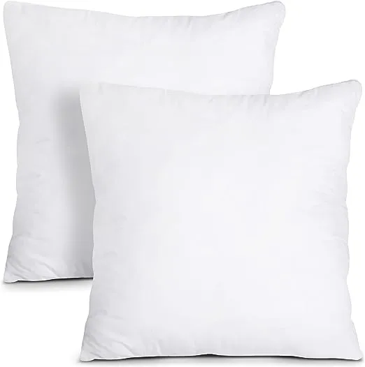 Utopia Bedding Throw Pillows Insert (Pack of 2, White) - 24 x 24 Inches Bed and Couch Pillows - Indoor Decorative Pillows