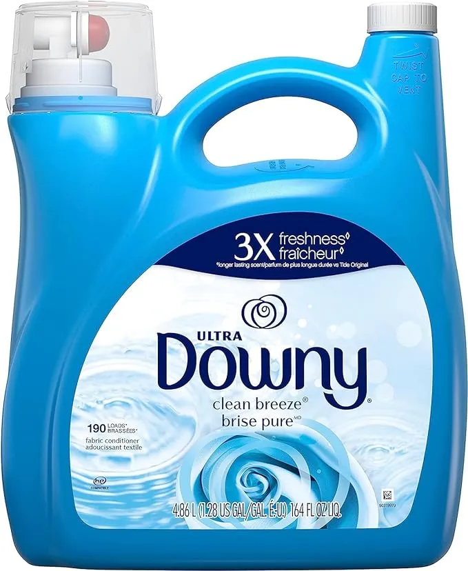 Downy Clean Breeze Liquid Fabric Conditioner (Fabric Softener), 164 Fl Oz, 190 LoadsDowny Clean Breeze Liquid Fabric Conditioner (Fabric Softener), 164 Fl Oz, 190 Loads