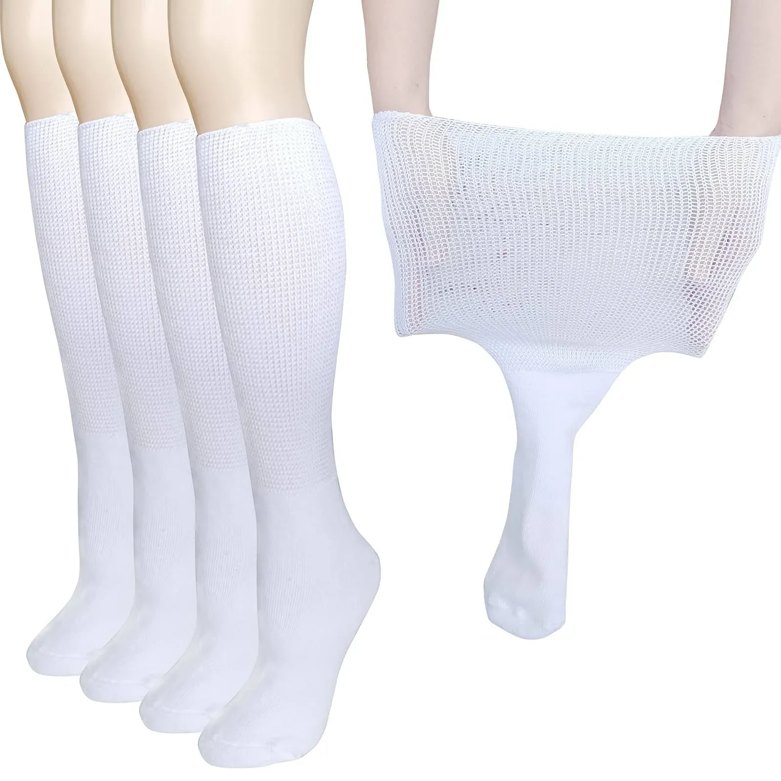 Women Men Extra Wide Diabetic Socks for Swollen Edema Feet Leg, Bariatric Soc...