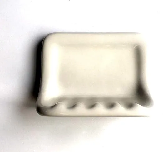 Squarefeet Depot Bath Accessory Shower Soap Dish Almond Ceramic Thinset Mount 6-1/2" x 4-7/8"