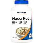 Nutricost Maca Root (Lepidium meyenii) 750mg, 180 Capsules, 180 Servings