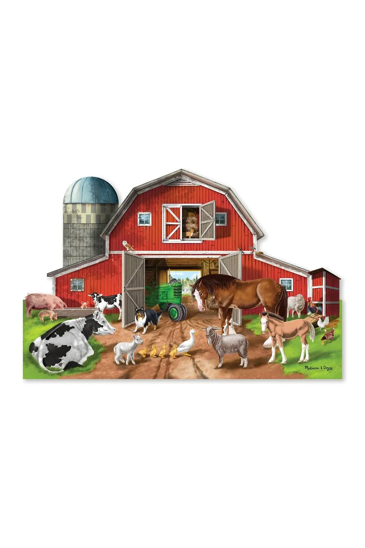 Melissa & Doug Busy Barn Shaped Floor Puzzle