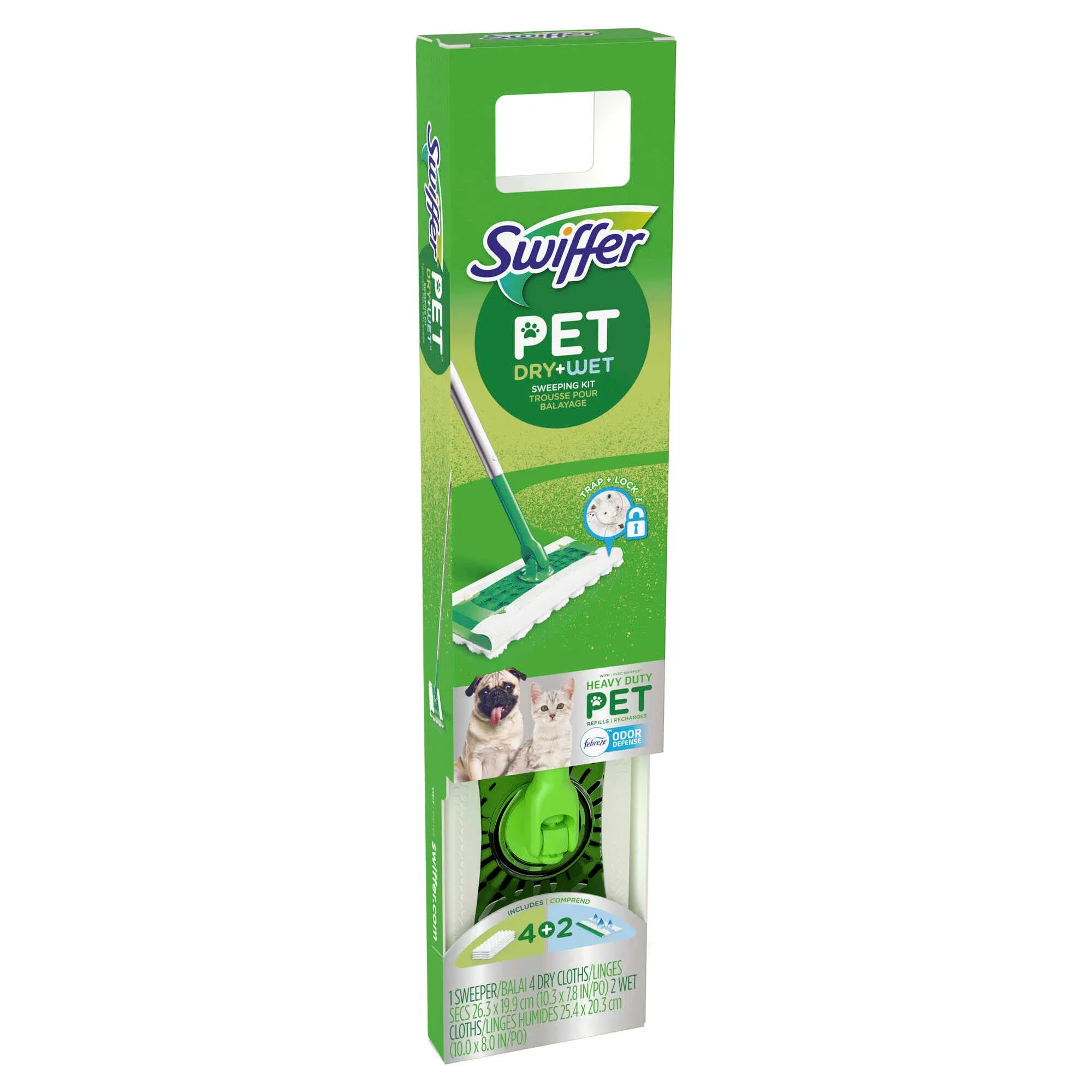 Swiffer Pet Sweeping Kit, Dry + Wet