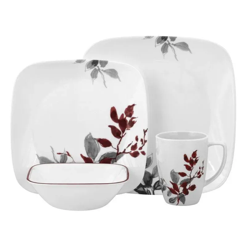 Corelle Square Kyoto Leaves 16-pc Set