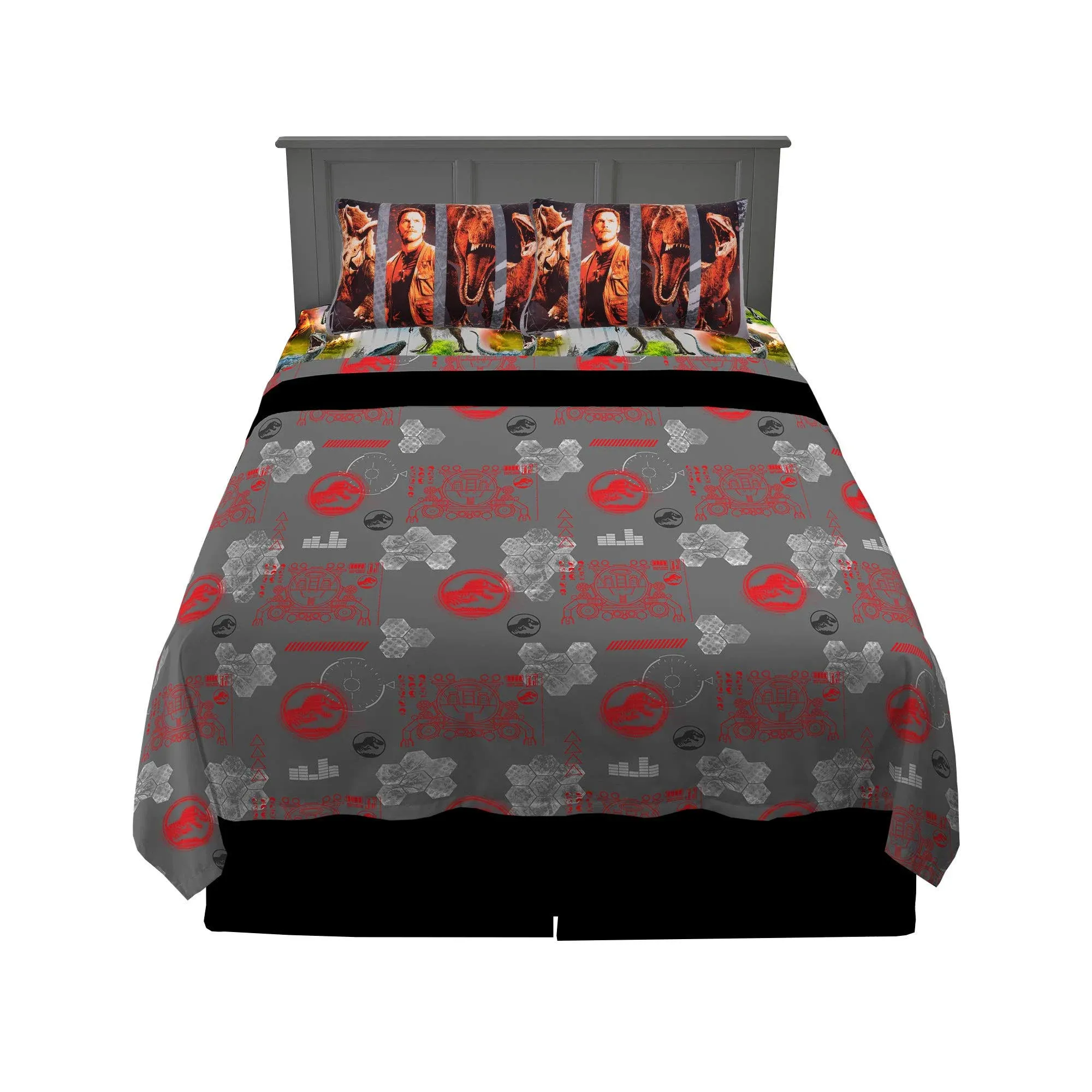 New Jurassic World Bedding Super Soft Full Size 4 Piece Sheet Set for Kids