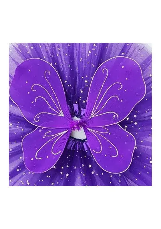 Girls Butterfly Costume Fairy Birthday Party Wings Dress Up for Halloween