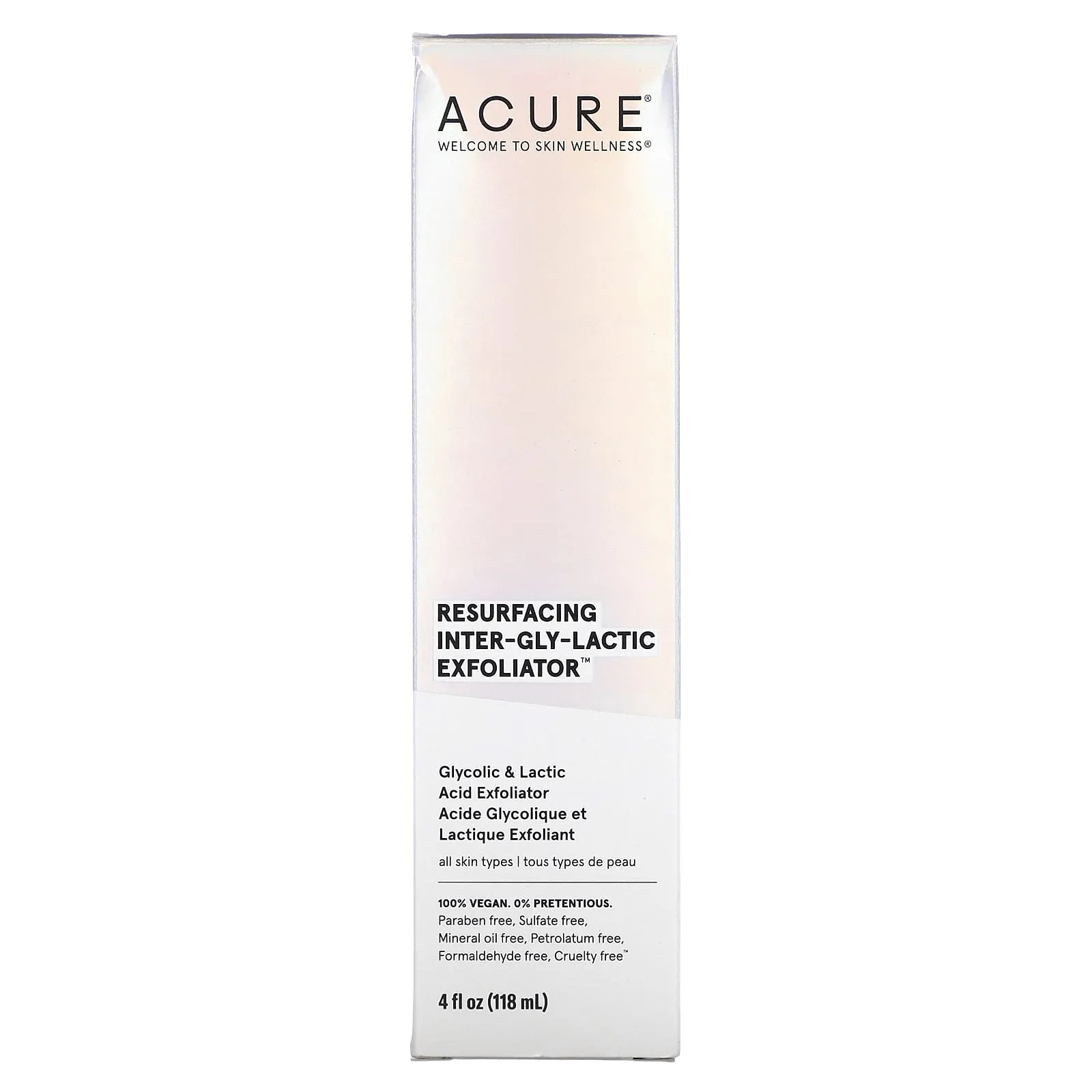 ACURE, Resurfacing, Inter-Gly-Lactic Exfoliator, 4 fl oz (118 ml)