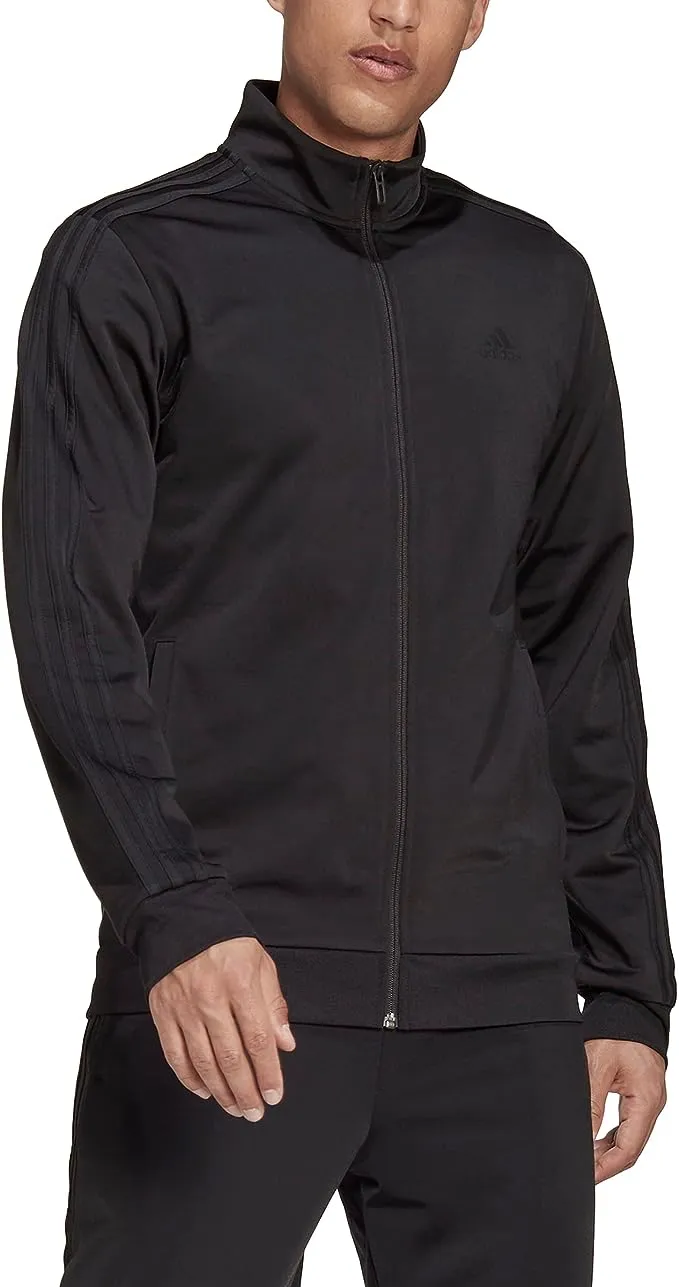 Adidas Essentials 3-Stripes Warm-Up Track Jacket | Black | Men's Black / Black / L