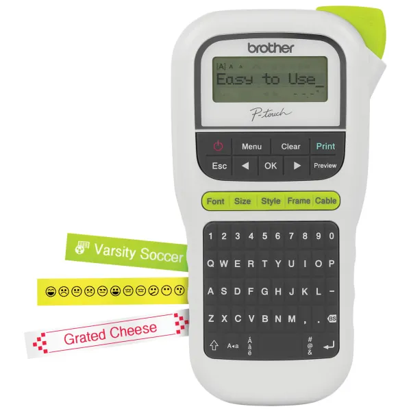 Brother P-Touch Easy Portable Label Maker, White/Grey