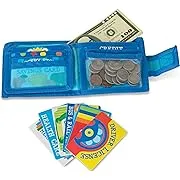 Melissa & Doug Pretend-to-Spend Toy Wallet with Play Money and Cards 45 Pieces