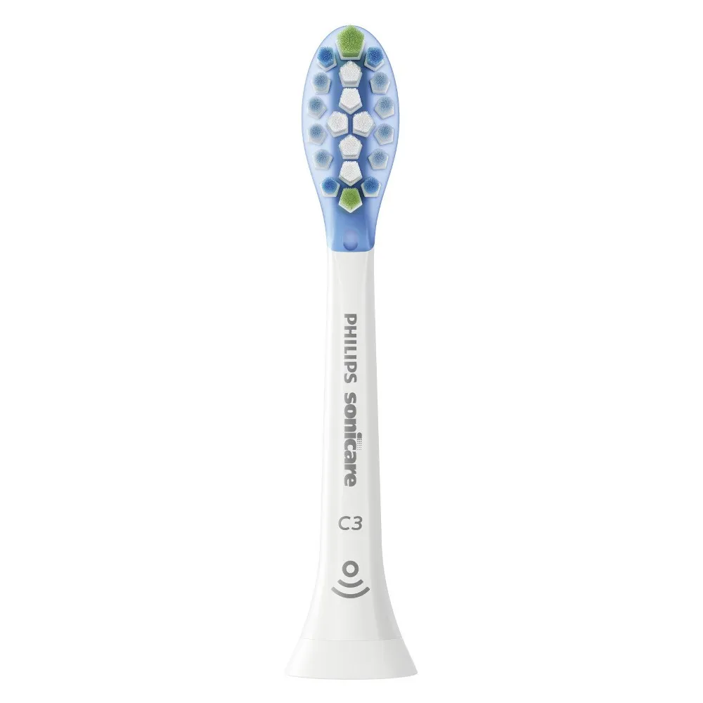 Philips Sonicare Genuine C3 Premium Plaque Control Toothbrush Heads, 4 Brush Heads, White, HX9044/65