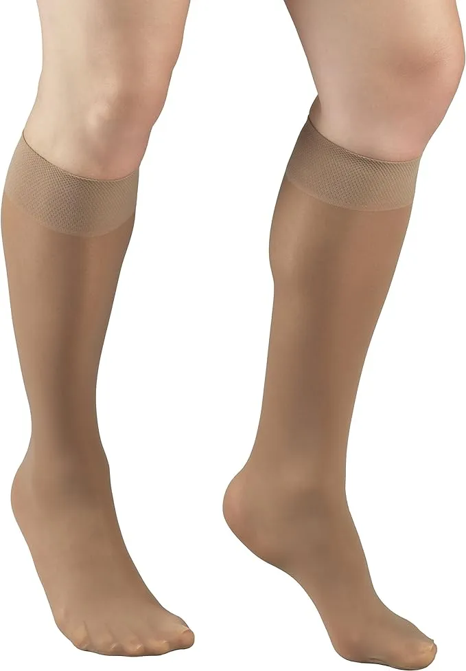 Truform Women's Sheer Knee High Stockings 8-15 mmHg