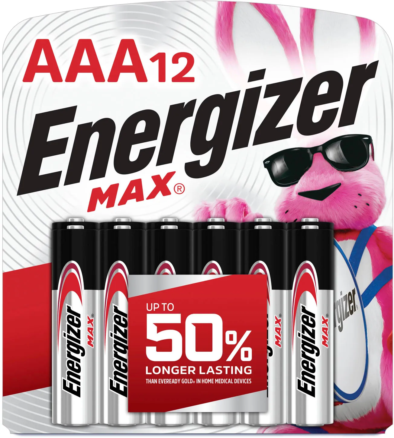 Energizer Max + Powerseal Alkaline Batteries, AAA - 12 batteries