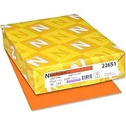 Astrobrights Color Paper, 24 lb, 8.5 x 11, Cosmic Orange, 500/Ream