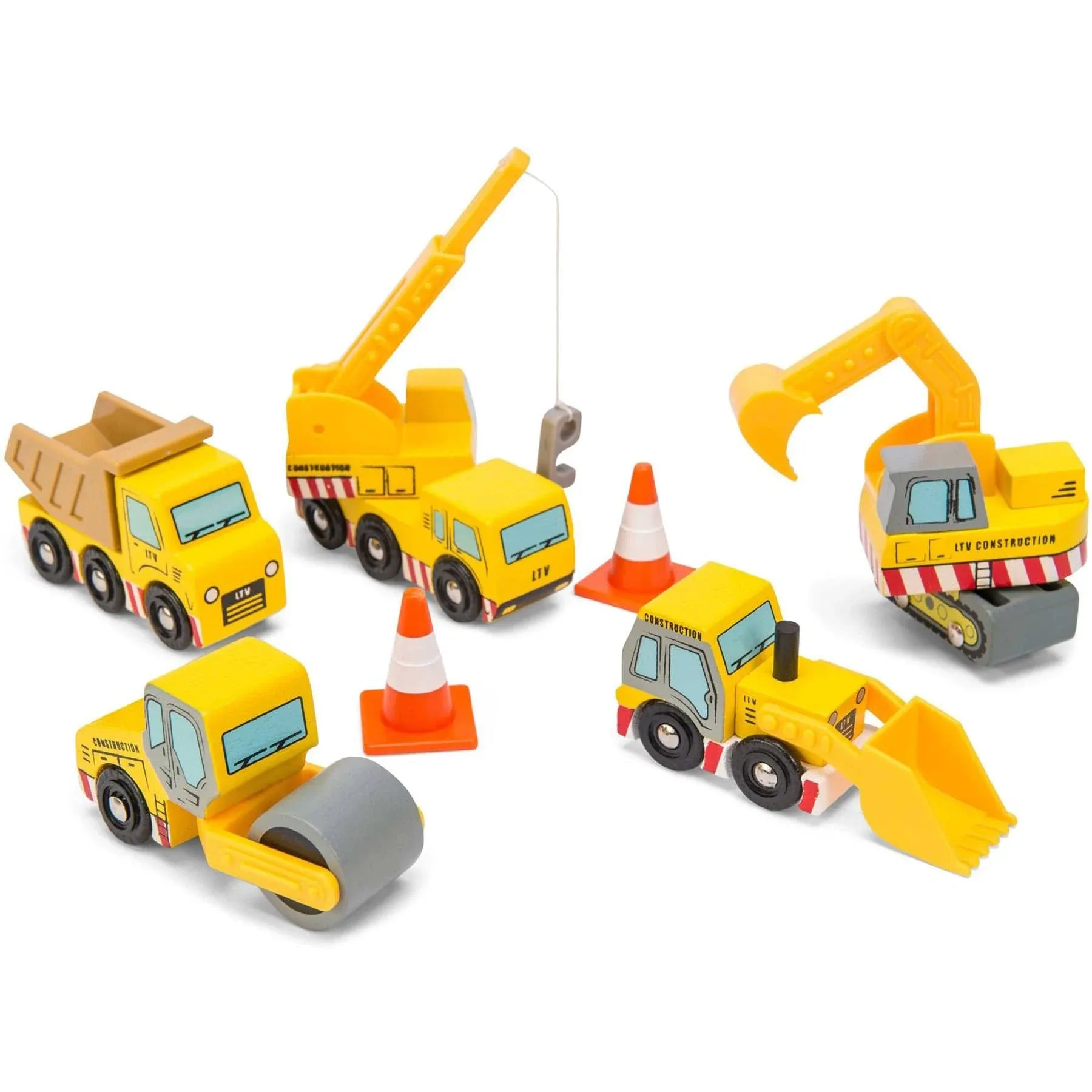 Le Toy Van Wooden Construction Vehicles Set