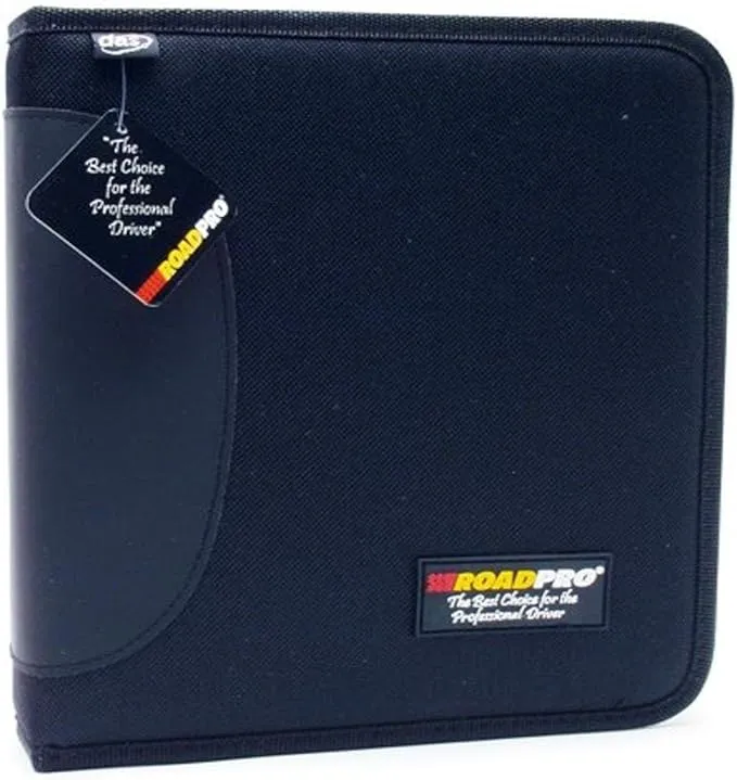 RoadPro LB-004BK 3-Ring Binder for Loose-leaf Log Sheets - Black