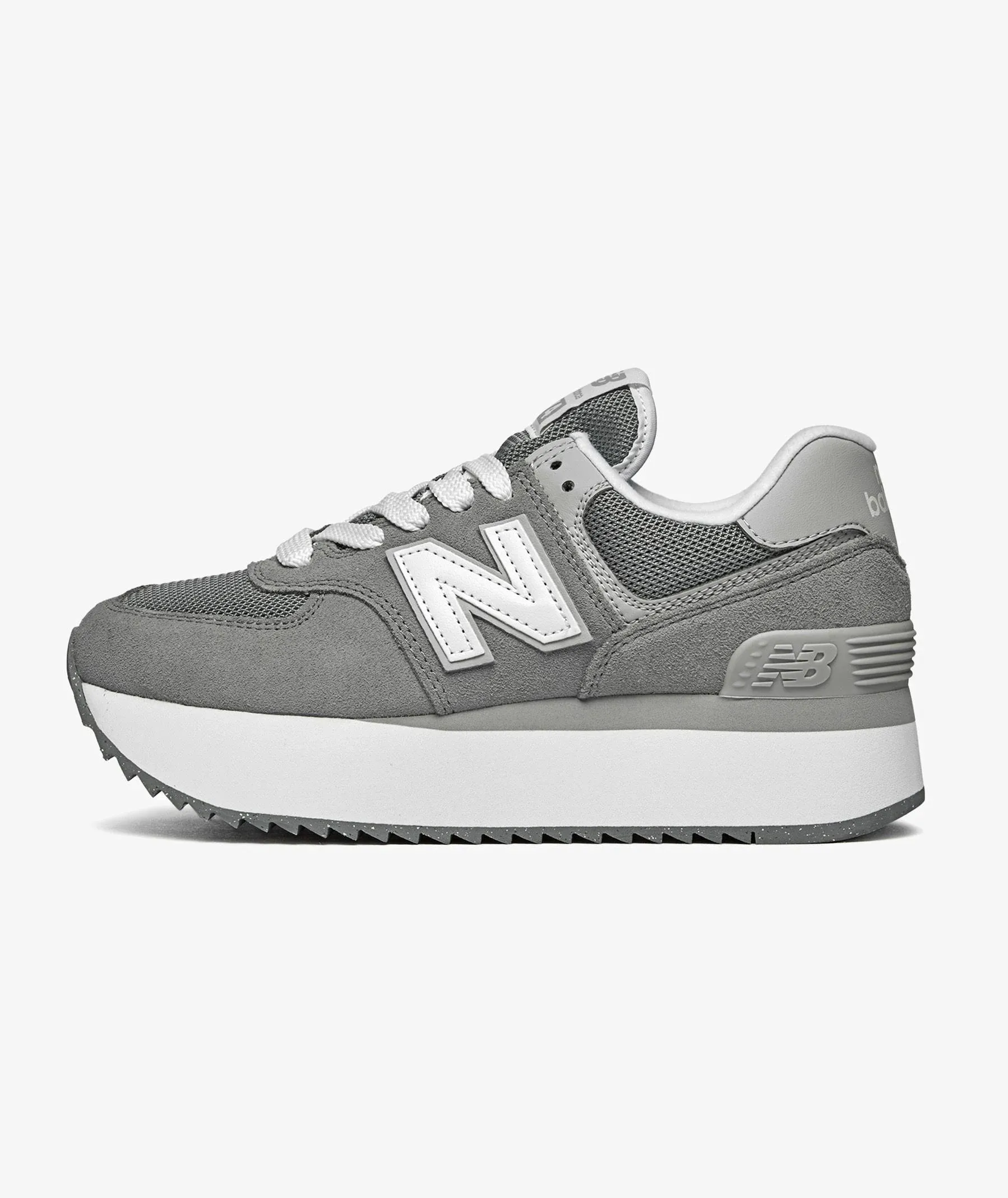 New Balance Women's 574+ Shoes, Size 10, Shadow Grey