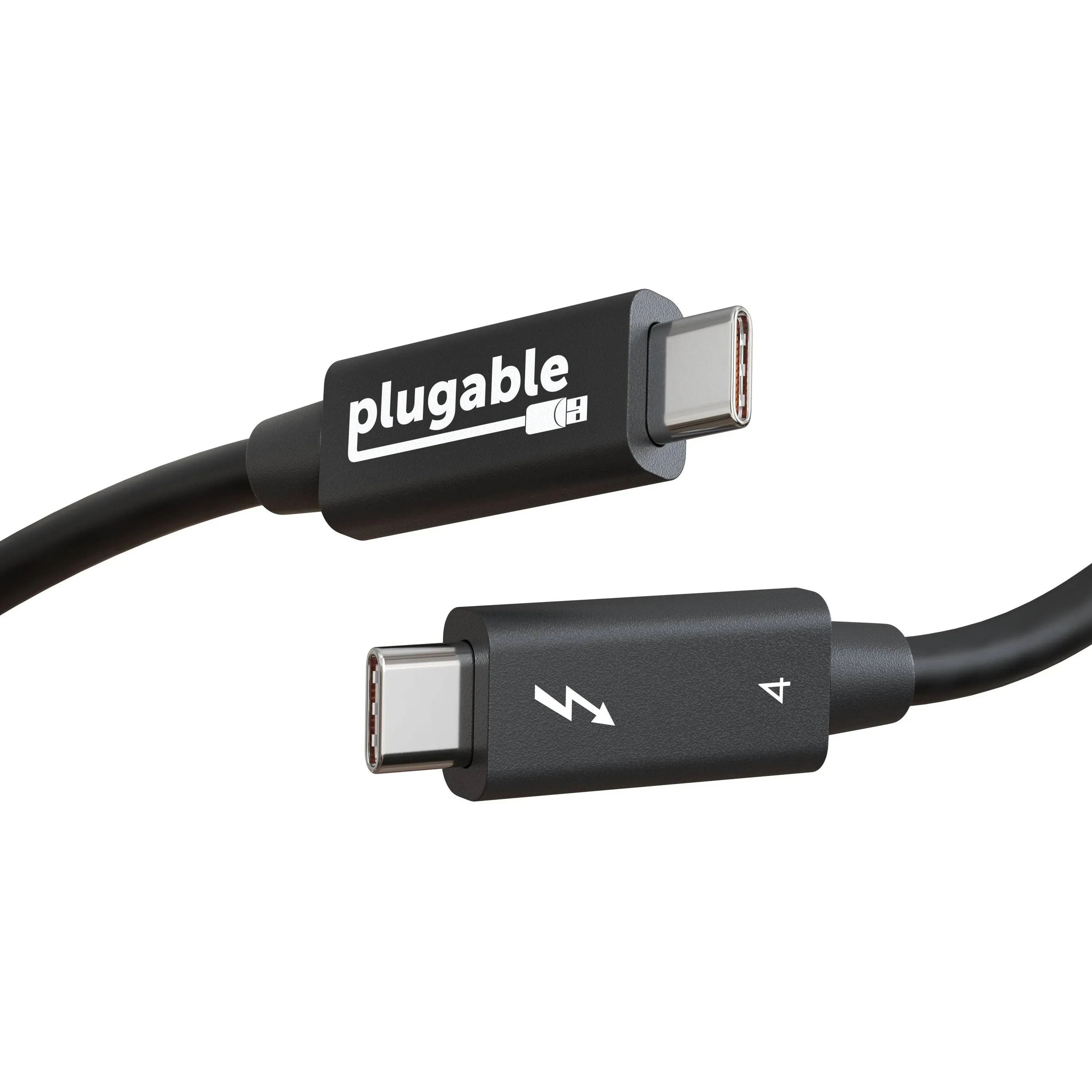 Plugable Thunderbolt 4 Cable Thunderbolt Certified 3.3ft USB4 Cable with 100W Charging, Single 8K or Dual 4K Displays, 40Gbps Data Transfer, Compatible with Thunderbolt, USB4, USB-C - Driverless