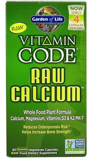 Garden of Life Vitamin Code Raw Calcium, Capsules - 60 count