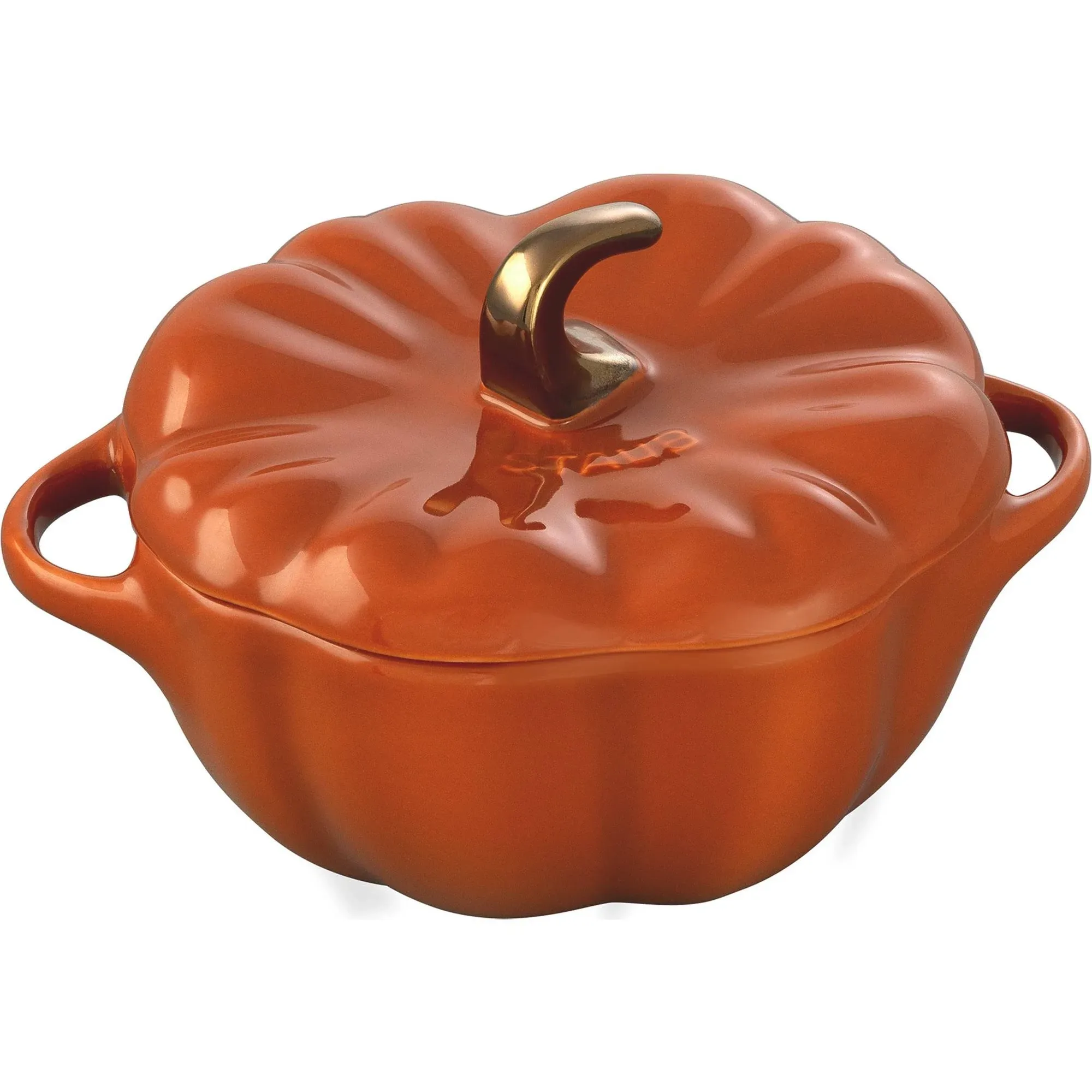 STAUB Ceramic 0.5-qt Petite Ceramic Pumpkin, Oven & Stove Safe up to 572°F, Pumpkin Dish, Ceramic Baking Dish, Candy Dish, Matte Black