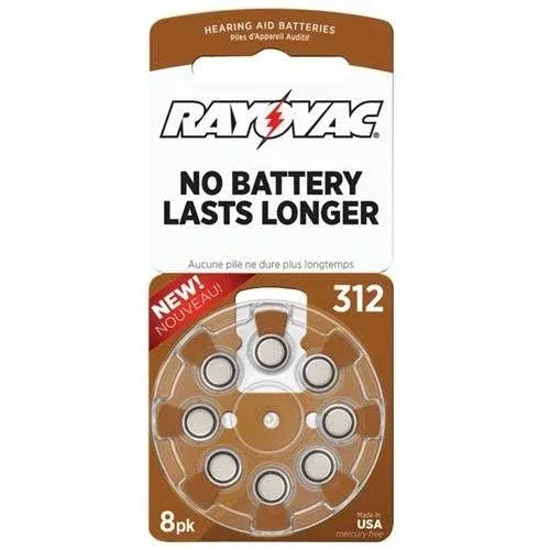 Rayovac Size 312 Hearing Aid Batteries